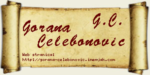 Gorana Čelebonović vizit kartica